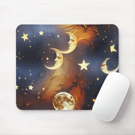 Mouse Pad – Luxury Dreamy Fiery Orange Celestial M Mousepad (Mit Mouse)