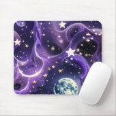 Mouse Pad – Luxury Purple Celestial Moon Phases Mousepad (Mit Mouse)