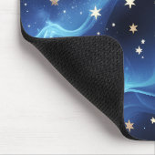 Mouse Pad – Luxury Sapphire Blue Celestial Moon Mousepad (Ecke)
