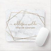 Mouse Pad mit geometrischer weißer Marmorplatte Mousepad (Mit Mouse)