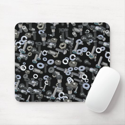 Mouse Pad - Nuts and Bolts Mousepad (Mit Mouse)