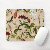 Mouse Pad - Orchid-Muster in Beige Mousepad (Mit Mouse)