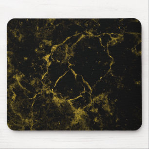 Mouse Pad Pads im Granitstil, schwarz und goldfarb Mousepad