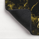 Mouse Pad Pads im Granitstil, schwarz und goldfarb Mousepad (Ecke)