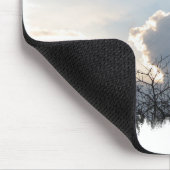 Mouse Pad Ruhm zu Gott mit einem Kreuz am Himmel Mousepad (Ecke)