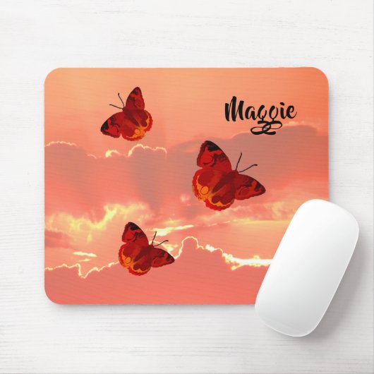 Mouse Pad Sunset and Butterfats Mousepad (Mit Mouse)