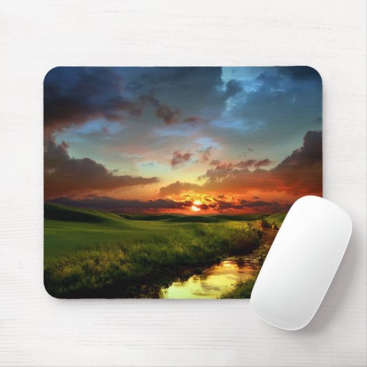 Mouse Pad Sunset Scene Mousepad (Mit Mouse)