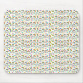 Mouse pad with a pattern of diverse smiley faces  mousepad (Vorne)
