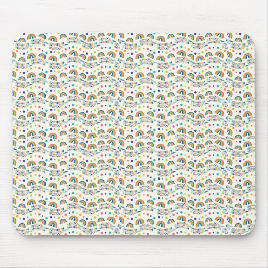 Mouse pad with a pattern of diverse smiley faces mousepad (Vorne)
