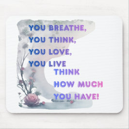Mouse pad with an inscription mousepad