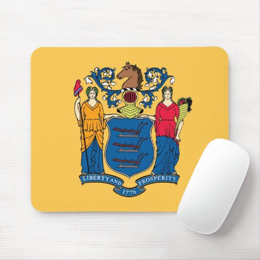 Mouse pad with Flag of New Jersey State - USA Mousepad (Mit Mouse)