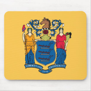 Mouse pad with Flag of New Jersey State - USA Mousepad