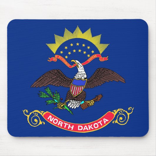 Mouse pad with Flag of North Dakota State - USA Mousepad (Vorne)