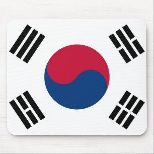 Mouse pad with Flag of South Korea Mousepad