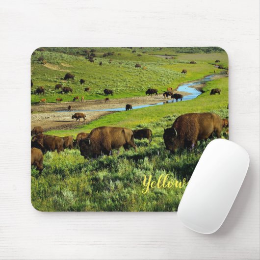 Mouse Pad-Yellowstone Buffalo Mousepad (Mit Mouse)