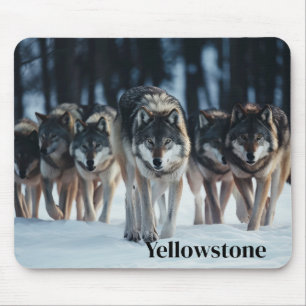 Mouse Pad-Yellowstone Wolves Mousepad