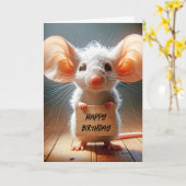 Mouse Pappe Geburtstagssignatur Karte (Gelbe Blume)