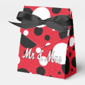 Mouse Party Wedding Mr & Mrs Polka Dot Empfang Geschenkschachtel (Vorderseite)
