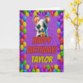 Mouse Personalisiert Fun Grußkarte Geburtstag Karte (Gelbe Blume)