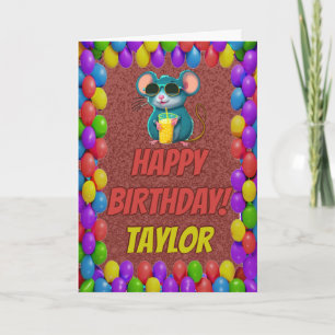 Mouse Personalisiert Fun Grußkarte Geburtstag Karte