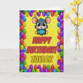 Mouse Personalisiert Fun Grußkarte Geburtstag Karte (Gelbe Blume)
