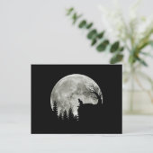 mouse praying on mountain halloween moon postkarte (Stehend Vorderseite)