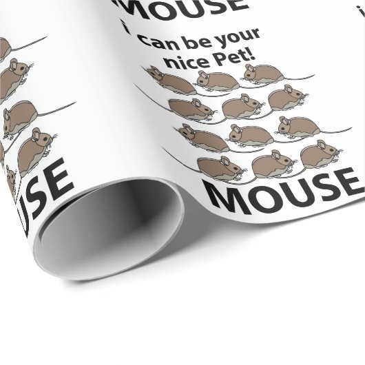 Mouse Rat Animal I kann Ihre nette Haustier-Maus Geschenkpapier (Rolleneckpunkt)