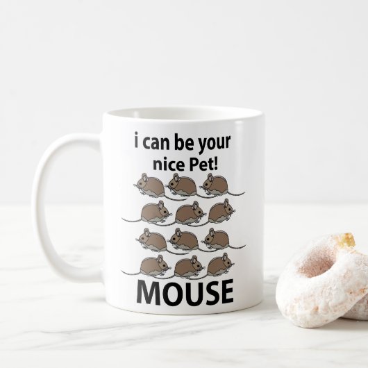 Mouse Rat Animal I kann Ihre nette Haustier-Maus Kaffeetasse (Mit Donut)