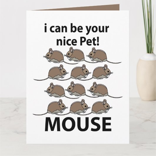 Mouse Rat Animal I kann Ihre nette Haustier-Maus Karte (Vorderseite)
