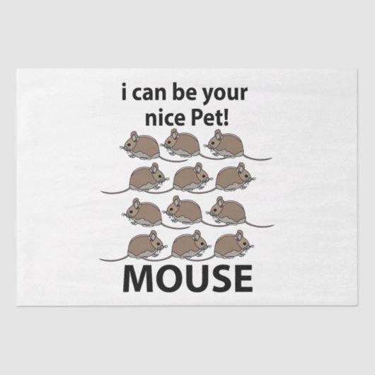 Mouse Rat Animal I kann Ihre nette Haustier-Maus Seidenpapier (Vorderseite)