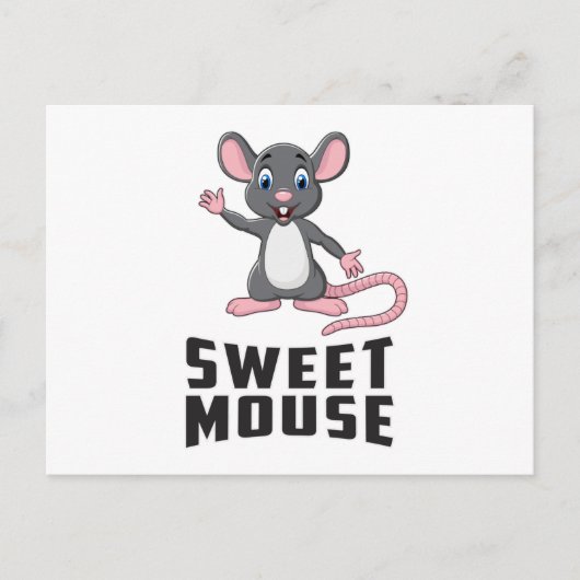 Mouse Rat Tierkäse Liebe Haustier Niedliches Funny Postkarte (Vorderseite)