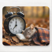 Mouse Sleeping By an Alarm Clock Mousepad (Vorne)