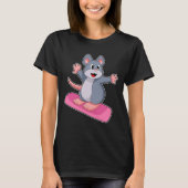 Mouse Snowboard Wintersport T-Shirt (Vorderseite)