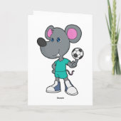 Mouse Soccer Player Soccer Karte (Rückseite)