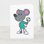 Mouse Soccer Player Soccer Karte (Vorderseite)