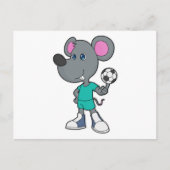 Mouse Soccer Player Soccer Postkarte (Vorderseite)
