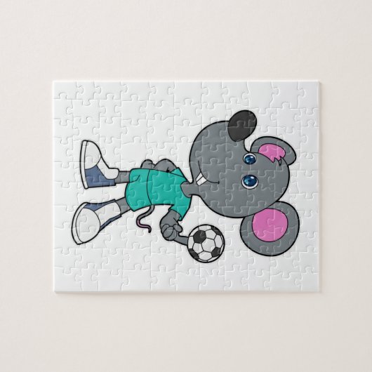 Mouse Soccer Player Soccer Puzzle (Horizontal)