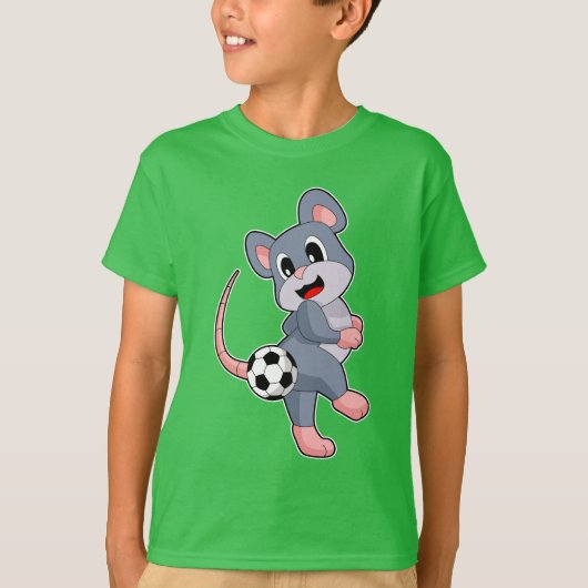 Mouse Soccer Player Soccer T-Shirt (Vorderseite)