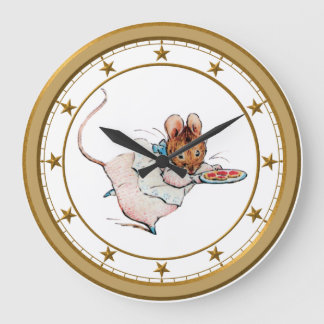 Mouse Stealing Cookies Wall Clock Große Wanduhr