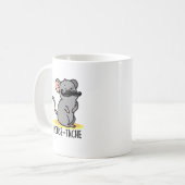 Mouse-tache Funny Mouse Pun Kaffeetasse (Vorderseite Links)