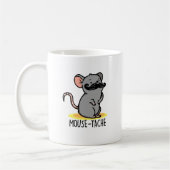 Mouse-tache Funny Mouse Pun Kaffeetasse (Links)