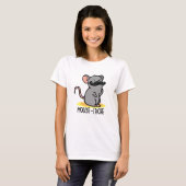 Mouse-tache Funny Mouse Pun T-Shirt (Vorne ganz)