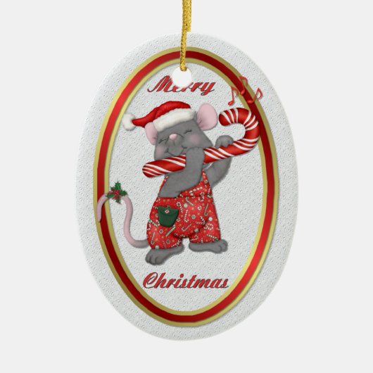 Mouse Tunes Santa Keramikornament (Vorne)