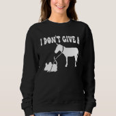 MOUSE WALKING A DONKEY I Don't Give Rats Mouse vin Sweatshirt (Vorderseite)