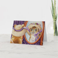 Mouse Wear Spring Bonnet Mirror Wasserfarben Kunst