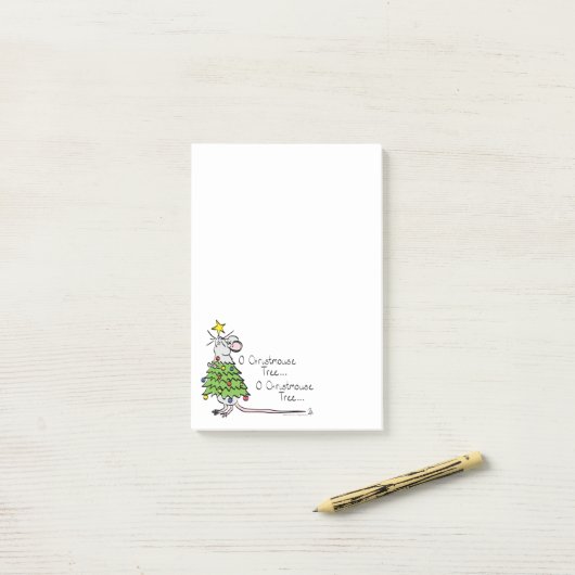 Mouse Weihnachtsbaum Funny Kids Post-it Klebezettel (Auf Schreibtisch)