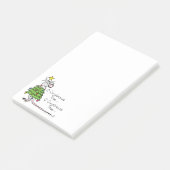 Mouse Weihnachtsbaum Funny Kids Post-it Klebezettel (angewinkelt)