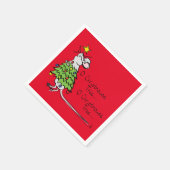 Mouse Weihnachtsbaum Funny Kids Serviette (Ecke)
