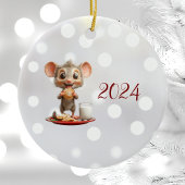 Mouse Weihnachtsmäuse Keramik Ornament