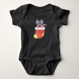 Mouse Weihnachtssocken Baby Strampler